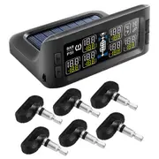Elinz Solar Powered Tyre Pressure Monitoring System Trailer Caravan TPMS 6 Internal Sensors