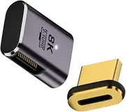 NFHK 90 Degree Right Angled Magnetic 8K Type-A HDMI 2.1 Male to Female Straight Video Adapter for Laptop HDTV