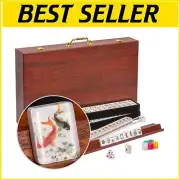 Complete American Mahjong Set: Koi Fish Acrylic Tiles with Wooden Racks and Case