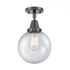 Innovations Beacon 1 Light 8" Flush, Oil Rubbed Bronze/Seeded - 447-1C-OB-G204-8