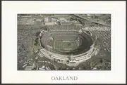 Oakland Network Coliseum Football Stadium Postcard - NFL Raiders & MLB Athletics