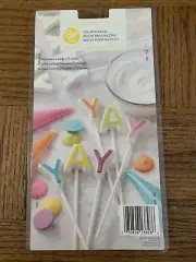 Wilton Lollipop Mold “YAY” Mold Contains 2 Designs With 12 Cavities-NEW-SHIP24HR