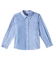 [Bonpoint] Bonpoint Tango striped cotton poplin shirt Y 14 blue