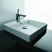 WS Bath Collections Plain 45A.01 Plain 17-11/16" Ceramic Vessel - White