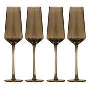 4PK Tempa Jaxon Geometric Espresso Champagne Drinking/Serve Glass/Glassware 26cm