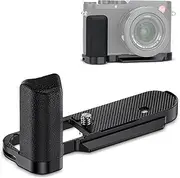 D-LUX8 Handgrip, L-Shape Bracket Handle for Leica D-LUX8 D-LUX 8 Camera, with Built-in Arca Quick Release Plate & Battery Compartment Opening, DLUX8 Hand Grip Holder Anti-Slip Microfiber Pads Design