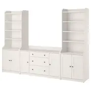 HAUGA storage combination, white, 279x46x199 cm