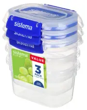 Sistema: Klip It Plus - 400ml Rectangle (3-Pack)