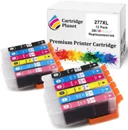 12 Pack (2BK,2C,2M,2Y,2LC,2LM) Compatible Ink for Epson 277XL for Epson Expression Photo XP-850 XP-860 XP-950 XP-960 XP-970