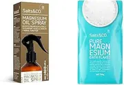 Salts & Co. Magnesium Oil Spray 200 ml and Pure Magnesium Bath Flakes 750 g BUNDLE
