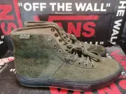 Vans Men's 10 Crockett High Decon Corduroy Olive/Black VN0007QVBIQ