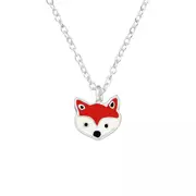 Silver Fox Necklace for Girls