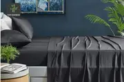 Ovela 100% Natural Bamboo Bed Sheets Set (Double, Charcoal)