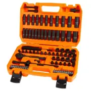 83PCS 1/4” Drive Impact Socket Set, Standard SAE (5/32-9/16”) Metric Size (4-...