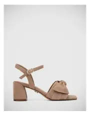 [Wittner] Kass Suede Leather Heel Sandal in Hazelnut