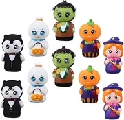 ifundom 10pcs Cartoon Finger Puppets for Parents Interactive Storytelling Comfortable Material for Halloween Parties and Imagination Play Strengthen Communication Skills