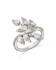 Bloomingdale's Fine Collection Diamond Leaf Bypass Ring in 14K White Gold 1.50 ct. t. w.