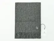 Paul Smith Men's Scarf - BNWT Dark Grey Zebra Patch 100% Lambswool Scarf