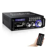 Small Stereo Amplifier, Stereo Receivers for Home Audio, Max 300Wx2 Power