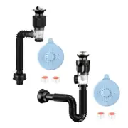 Bathroom Washbasin Drain Pipe Sink Strainer Stretchable Sink Hose Plumbing