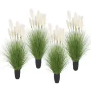 SOGA 4X 110cm Artificial Indoor Potted Reed Bulrush Grass Tree Fake Plant Simula