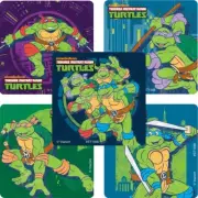 Teenage Mutant Ninja Turtles Stickers x 5 - TMNT Stickers - Birthday Favors Loot