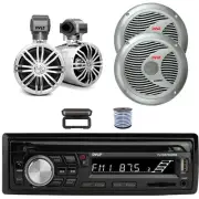 Pyle PLCDBT95 In Dash MP3/CD Receiver, 2x 3.5’’, 6.5'' Speakers W/Wire