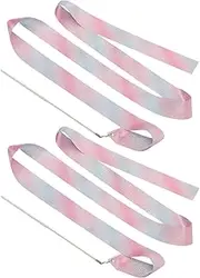 Outanaya 2pcs Rhythmic Gymnastics Ribbons Decorative Ribbon Dance Streamers Party Ribbons Dance Performing Streamer Performing Gymnastics Ribbons Dance Ribbons Decorative Dancing Ribbon