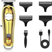 SURKER Hair Clipper Mens Hair Cutting Beard Trimmer Kit?USB Rechargeable T-Blade Cordless Barbers Machine Precision Trimmer LED Display