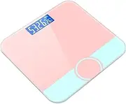 Digital Body Weight Bathroom Scale, Digital Display Weight Scale Glass Platform Electronic Scale LCD Display Bathroom Scale Highly Accurate(Pink)