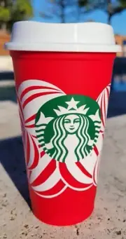NEW! Starbucks Coffee Christmas Holiday 2024 RED CUP DAY -16 oz Reusable Hot Cup