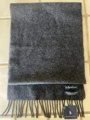 New Polo Ralph Lauren Scarf Lambswool Heather Gray 12x58 NWT Made in Scotland