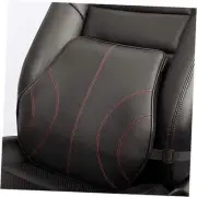 Aukee Lumbar Support for Car, Genuine Leather Memory Foam Pillow Lower Back