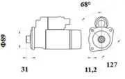 Mahle Starter Motor for Renault 280.18 Lander 7.2L 6.08. - 04.13