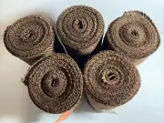 Summer Fall Burlap Roll 5.5" x 15' Brown color for Seasonal Decorations (5pk)