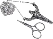 Homoyoyo 1PC Vintage Chain Scissors Set Sturdy Multi Purpose Shears for Home Use Lightweight and Portable Thread Cutter Silver