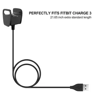 Fitbit charge 3智慧手環充電器 charge2充電線 充電夾子資料線 帶芯片保護
