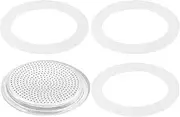 Food Grade Silicone Rubber Gasket Seal Ring for 6 Cup Espresso Maker Moka Pot – Replacement Coffee Pot Seal Part Compatible with Stovetop Coffee Makers – Durable Aluminium Core, Easy Fit