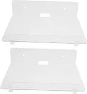 IMIKEYA Sturdy Plastic Floating Wall Shelves for Electronics Skincare and Cameras Quick Install Bookcase Shelf Set