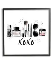 Xoxo Various Glam Makeup Framed Giclee Wall Art by Alison Petrie