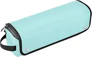 [sanluoli] Hair Tools Travel Bag with Iron Mat Large Capacity Hair Straighteners Organizer Pale Turquoise Solid Color Pure Plain Teal Travel Bag for Women
