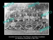 OLD 8x6 HISTORIC PHOTO OF AIF ANZAC WWI SOLDIERS WA DUNTROON CANDIDATES c1916