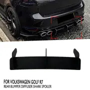For VW Golf 7 MK7 R Rline 2014-2017 15 Black Rear Bumper Diffuser Lip Shark Fin (for: Volkswagen)