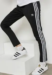 在飛比找Yahoo!奇摩拍賣優惠-南◇現 Adidas SST PANT 黑白色 三條線 愛迪