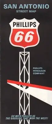 1966 Phillips 66 Road Map: San Antonio NOS