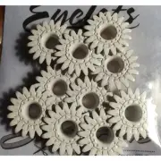 Eyelets - Scrap Arts Spring Daisy Flowers Floral in Snowflake White