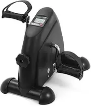 Mini Bike Under Desk Bike Mini Pedal Stepper Exercise Machine Portable Pedal Cycle Exercise Bike LCD Display Indoor Cycling Bike Stepper with Adjustable Resistance