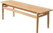 LYXWGRZD Dining Bench, Narrow Wood Bench, Dining Room Bench with Beam, Table Benches, Entryway Bench, Sturdy and Stable(Natural,120cm/47.2in)