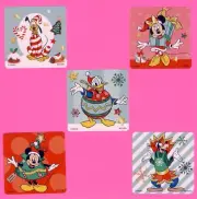15 Mickey Mouse and Friends Secret Santa Large Stickers - Christmas Holiday
