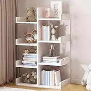 Uandhome Tree Bookshelf,10 Shelf Modern Floor Standing Bookcase, Free Standing Tree Bookcase,for CDs,Movies/Books, Utility Book Organizer Shelves for Bedroom,Living Room,Home Office
